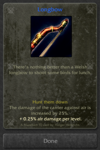 This longbow will be pretty useful.