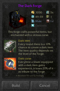 Gamecard of the Dark Forge