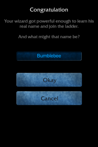New players will enter their wizard name like before.