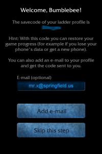 After sign up they can optionally get their code sent by email.
